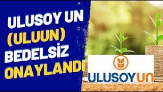 ULUUNDA YOK ZAMANDA 45 KATLIK HİSSE FİYAT ARTIŞI🚀ULUSOY UN BEDELSİZ YOK TEMETTÜ VAR🔥DİKKAT🚀 [upl. by Hines]