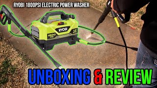 Ryobi 1800psi Electric Power Washer UNBOXING amp REVIEW [upl. by Irisa]