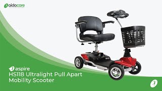 Aspire HS118 Ultralight Pull Apart Mobility Scooter  Product Spotlight [upl. by Ardussi]