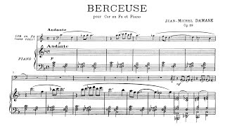 Score JeanMichel Damase  Berceuse Op 19 for horn and piano [upl. by Leugim37]