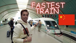 SHANGHAI MAGLEV TRAIN CHINA  Worlds Fastest 431kmhr  must try thing  vlog 2023 [upl. by Melisandra719]