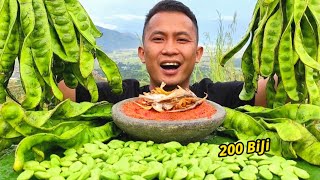 MAKAN 200 BIJI LALAPAN PETAI MENTAH [upl. by Drake]