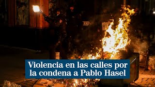 Violentos disturbios en Madrid y Barcelona por la condena de Pablo Hasel [upl. by Assyn696]