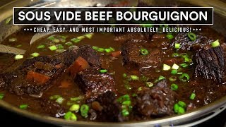 Sous Vide BEEF BOURGUIGNON Perfection  Affordable and Delicious [upl. by Yanrahs]