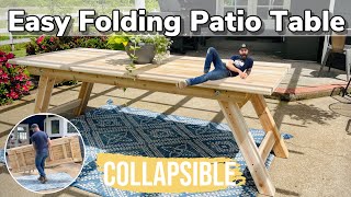 Easy Wooden Patio Table  DIY Outside Dining Table [upl. by Anett]