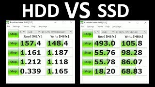 HDD VS SSD  CrystalDiskMark [upl. by Femmine]