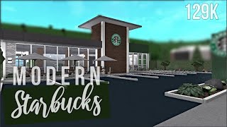 Bloxburg Modern Starbucks 129K  Roblox SPEEDBUILD [upl. by Deedee]