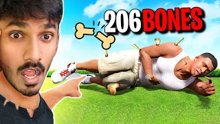 I Broke 206 BONES in GTA 5  Bone break mod [upl. by Yrrum]