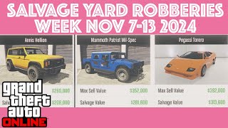 GTA Online  Salvage Yard Robberies  week Nov 713 2024 [upl. by Nacul610]