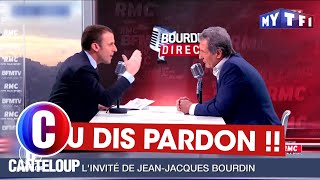 Emmanuel Macron met JeanJacques Bourdin KO  Cest Canteloup du 7 novembre 2017 [upl. by Shamrao]