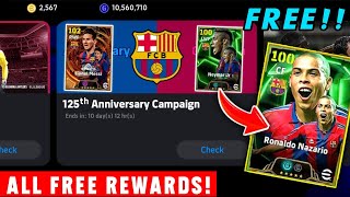 eFootball™ 2025 New Fc Barcelona 125th Anniversary Campaign Rewards  MSN Club Packs Coins [upl. by Clo470]