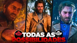 Red Dead Redemption 2  Os 4 finais e suas possibilidades Com cutscenes secretas [upl. by Bathsheeb]