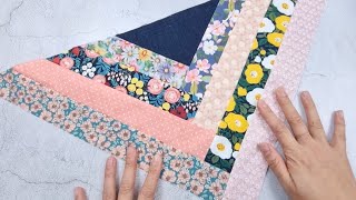 See what this patchwork turns into Easy patchwork block Sewing and Patchwork for beginners [upl. by Mahmoud148]