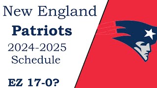 Patriots 20242025 NFL Schedule all opponents for next season [upl. by Trotter238]