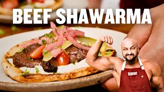 Beef Shawarma Recipe  Hosted at Home with Mada [upl. by Ahtnams]