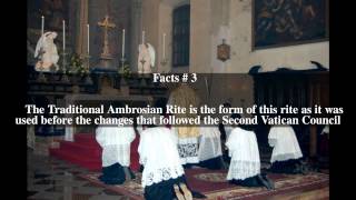 Traditional Ambrosian Rite Top  5 Facts [upl. by Atiz]