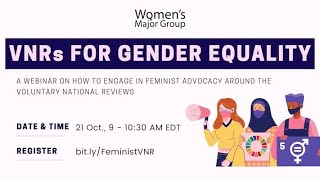 VNRs for Gender Equality How to Engage in Feminist Advocacy around the Voluntary National Reviews [upl. by Uwkuhceki]