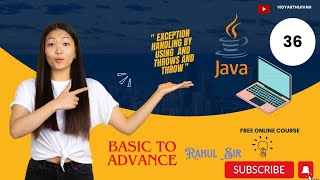 Mastering Exception Handling in Java Using throw and throws [upl. by Eiggam]