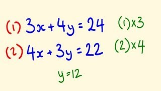 Simultaneous Equations Math Lesson [upl. by Annnora]