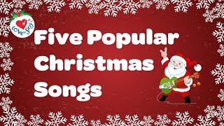 5 Popular Christmas Songs and Carols with Lyrics  Best Christmas Music Playlist [upl. by Erodasi]