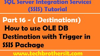 19 SSIS TUTORIAL  OLEDB COMMAND TRANSFORMATION  INSERT STATEMENT TELUGU [upl. by Eihtak]