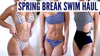 SPRING BREAK Swimwear TryOn Haul  CUPSHE REVIEW [upl. by Acirderf]