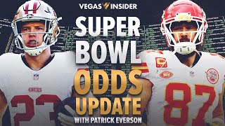 NFL Super Bowl Final Odds Update San Francisco 49ers vs Kansas City Chiefs  NFL Line Movement [upl. by Norreg]