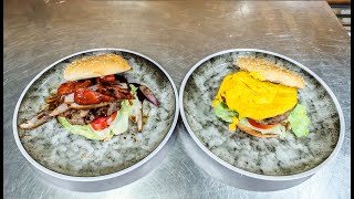 Hamburguesa de Lomo Saltado y a la Huancaína Para Negocio streetfood food burger fastfood [upl. by Ajani]