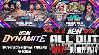 AEW Dynamite 9424 Full Show Review amp Results  AEWAllOut Predictions [upl. by Dennet843]