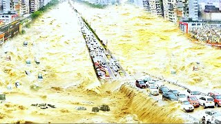 Aerial Footage of Chinas Flooding Catastrophe Widespread Destruction [upl. by Yung918]