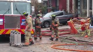 Melbourne St structure fire  Hamilton Ontario  November 23 2023  clip 2 [upl. by Selwin]