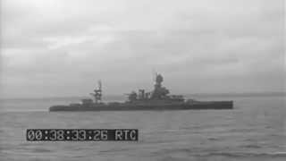 Task Force Gets Underway Arrives Port en Bessin USS Texas Bombards Beach 06071944 full [upl. by Rockel]