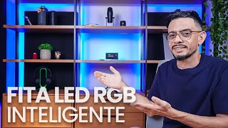 ✨COLOQUEI uma FITA LED INTELIGENTE na minha Estante  Ficou INCRÍVEL  Alexa e Google Home [upl. by Linder]