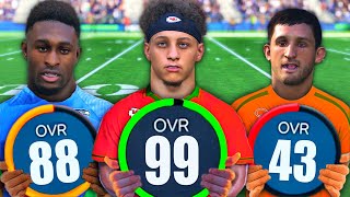 Challenge with Every OVERALL in Madden [upl. by Eelrac]