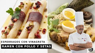 ESPÁRRAGOS con vinagreta  RAMEN de POLLO  Cocina Abierta de Karlos Arguiñano [upl. by Icul]