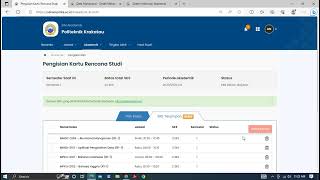 Pengisian KRS SIAKAD Sevima Politeknik Krakatau [upl. by Llerad690]
