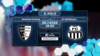 2liga 20222023 2kolo Spartak Myjava  FC Petržalka zostrih [upl. by Rennob]