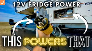 12v DC Refrigerator Connection  3Way fridge wiring  Cirrus 920 Truck Camper [upl. by Aiouqahs]