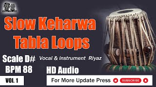 Slow Keharwa Tabla Loops Scale D BPM 88 HD Audio Taalmala Tabla Studio [upl. by Bledsoe]