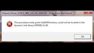 The procedure entry point AddDllDirectory could not be located in the dynamic link [upl. by Asir]