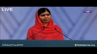 Malala Yousafzai FULL SPEECH at NOBEL prize ceremony [upl. by Hopper]