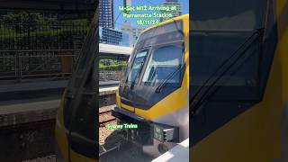 MSet M12 Sydney Train Arriving at Parramatta Station 181124 sydneytrains vblog railway shorts [upl. by Hiamerej80]