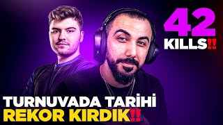 YAYINCILAR ARASI TURNUVADA 42 KILL ALDIK TARİHİ REKOR KIRDIK  PUBG MOBILE [upl. by Ellehcrad]