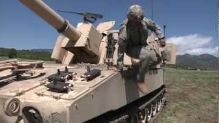 M109 SelfPropelled Howitzer live fire exercise [upl. by Annissa]