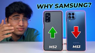 Samsung Galaxy A53 vs Samsung Galaxy M53  Video test display Speedtest Camera Comparison [upl. by Wohlen308]