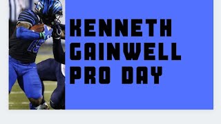 KENNETH GAINWELL PRO DAY 2021 ROOKIE NFL DRAFT CLASS [upl. by Julie479]