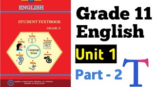 English grade 11 unit 1 part 2 new curriculum entrancetricks [upl. by Bach]