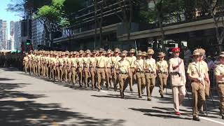 2021 ANZAC Day Parade Brisbane Australia [upl. by Ahcila]