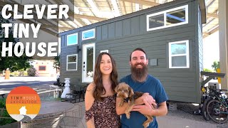 Comfy Clever 70k Tiny House  couples dreamy slow travel lifestyle [upl. by Skipton]