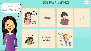 LOS PASATIEMPOS PARTE 1  Spanish Pastime Activities [upl. by Caty]